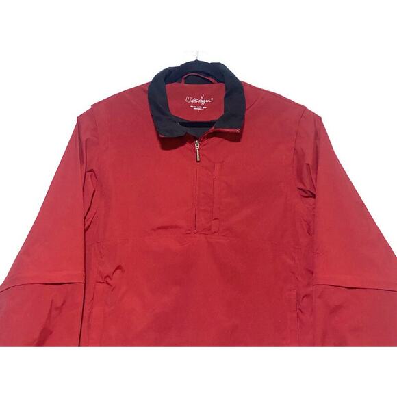 Walter Hagen Pullover Windbreaker 1/4 Zip Men's Large Red w/Adjustable Sleeves - Picture 7 of 7